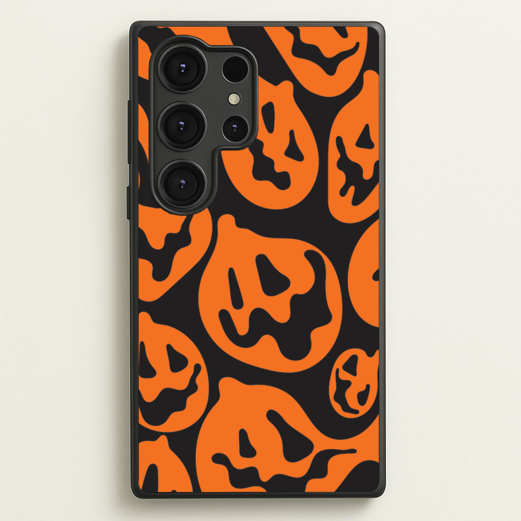 Pumpkin Pattern - Halloween Phone Case for Galaxy S25 Ultra