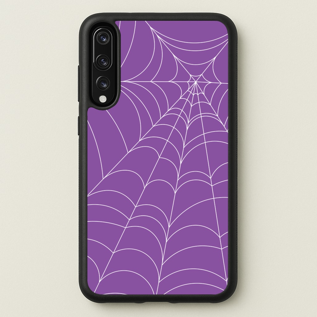 Purple Cobweb Pattern - Halloween Phone Case for Huawei P20 Pro