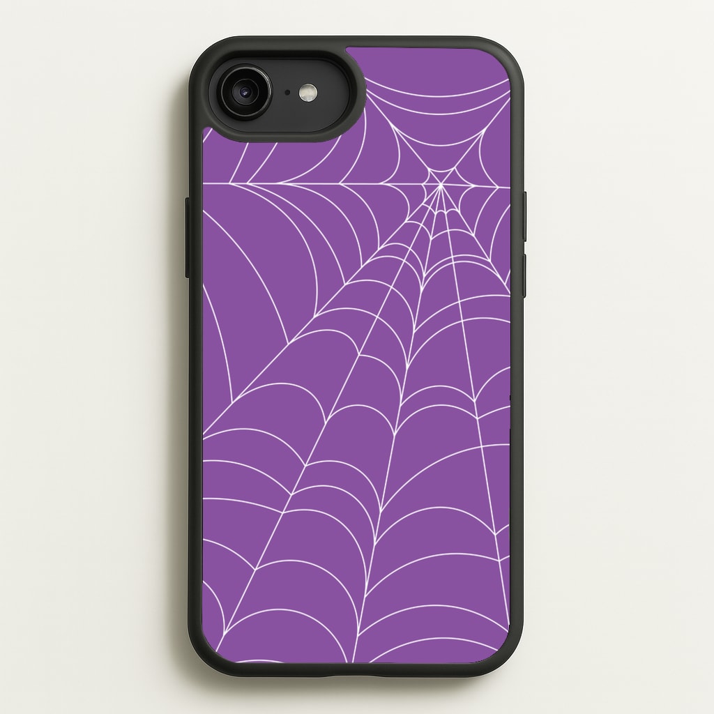 Purple Cobweb Pattern - Halloween Phone Case for iPhone 6 Plus / 7 Plus / 8 Plus