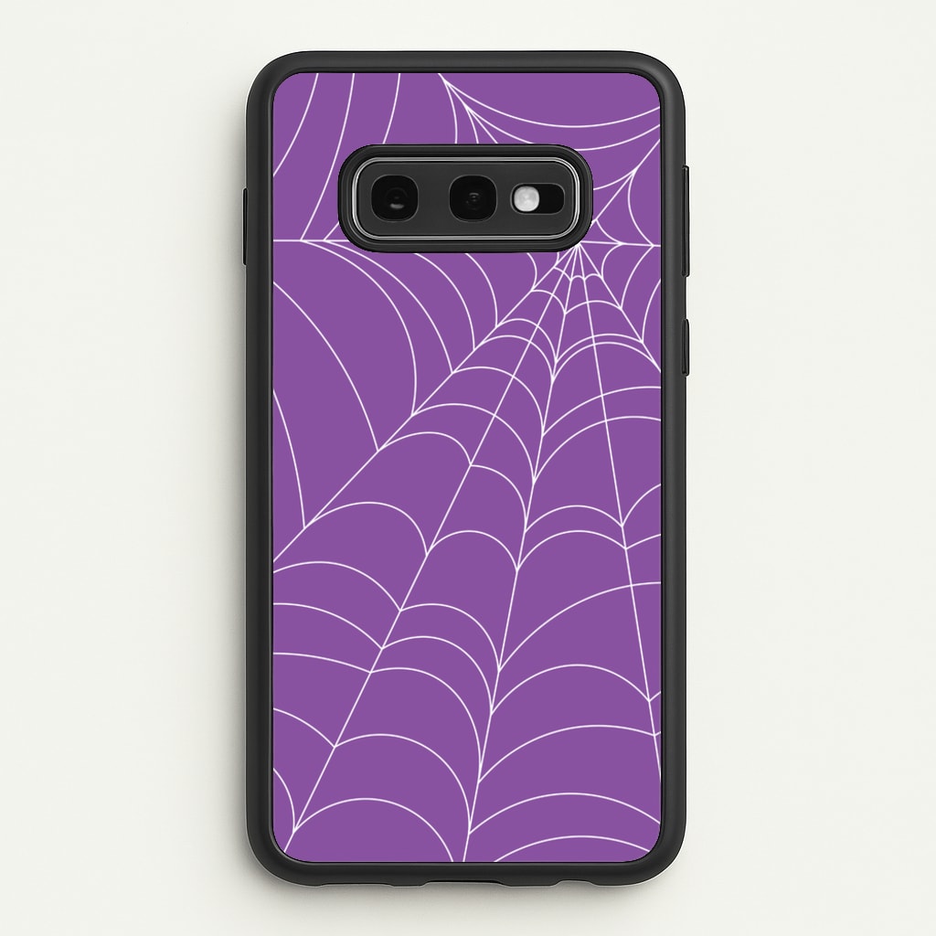 Purple Cobweb Pattern - Halloween Phone Case for Galaxy S10e