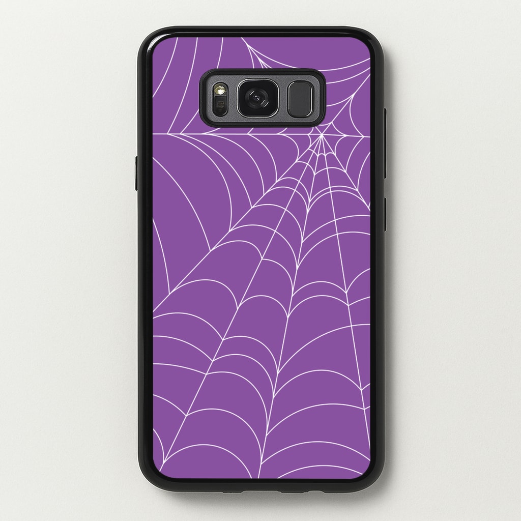 Purple Cobweb Pattern - Halloween Phone Case for Galaxy S8 Plus