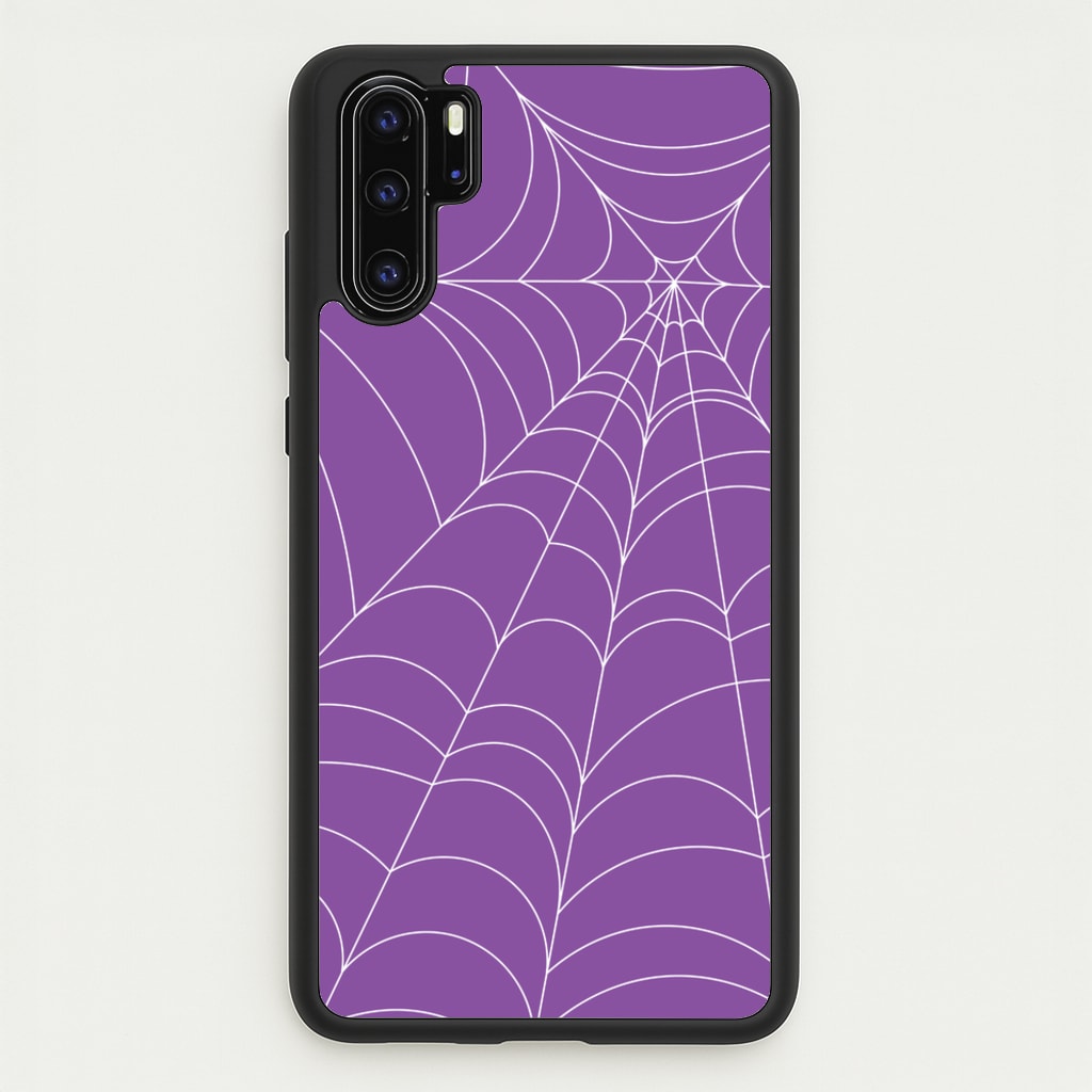 Purple Cobweb Pattern - Halloween Phone Case for Huawei P30 Pro