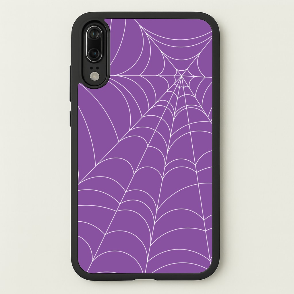 Purple Cobweb Pattern - Halloween Phone Case for Huawei P20