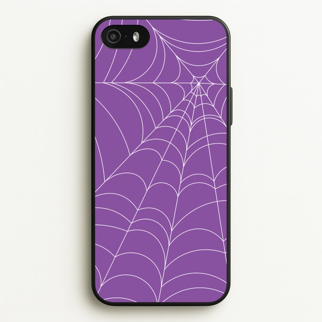Purple Cobweb Pattern - Halloween Phone Case for iPhone 5 / 5s / SE 2016