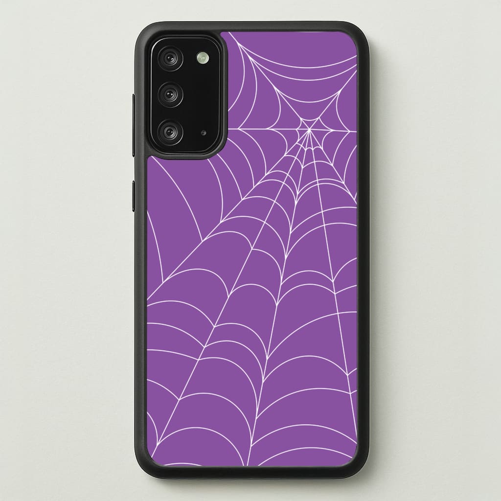 Purple Cobweb Pattern - Halloween Phone Case for Galaxy Note 20