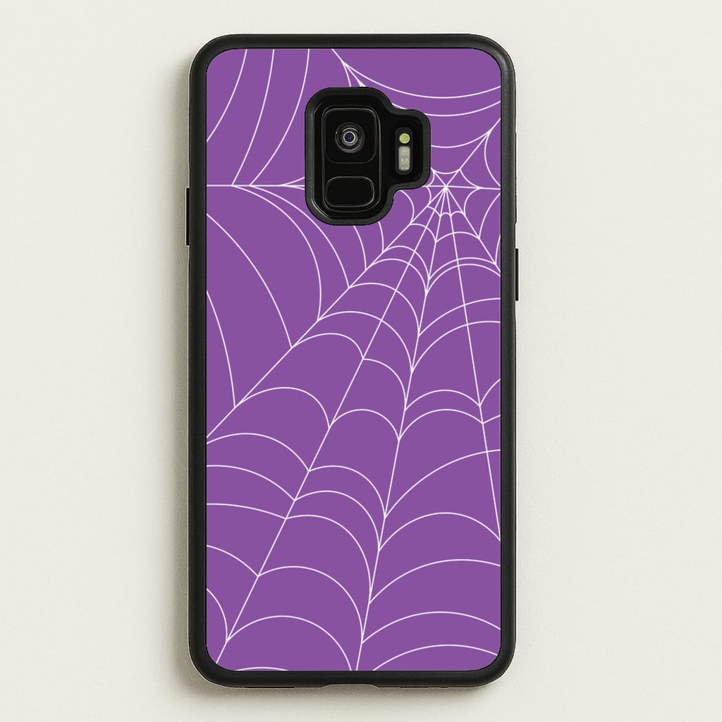 Purple Cobweb Pattern - Halloween Phone Case for Galaxy S9