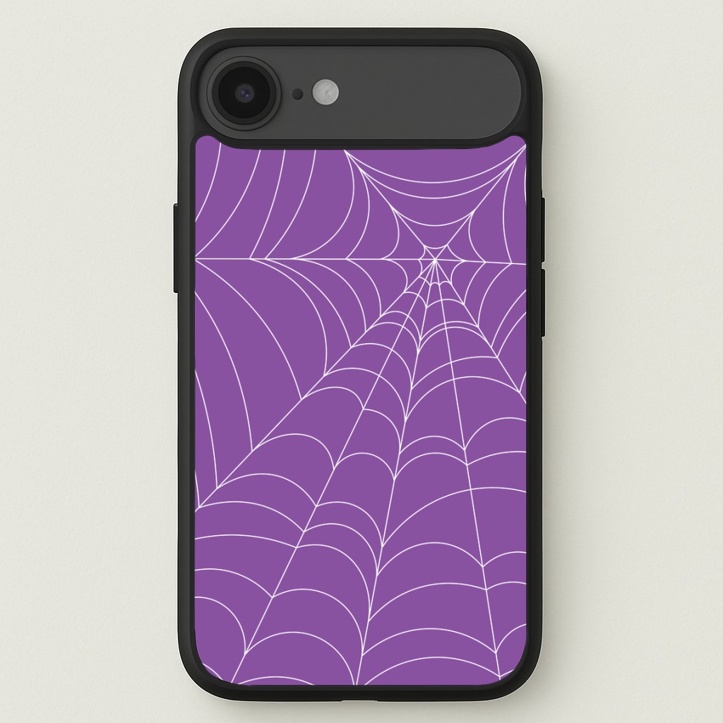 Purple Cobweb Pattern Phone Case for iPhone 17 Air