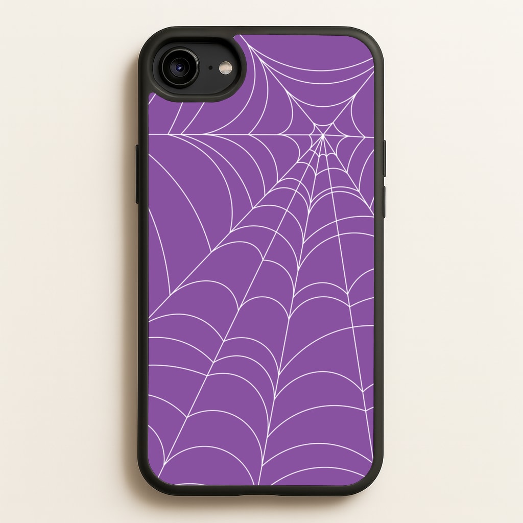 Purple Cobweb Pattern - Halloween Phone Case for iPhone 6 / 7 / 8 / SE