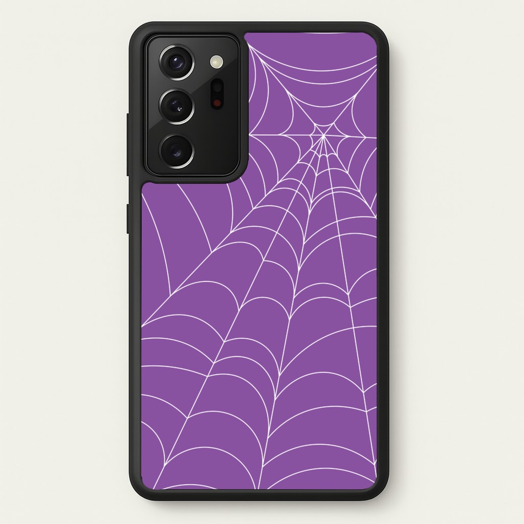 Purple Cobweb Pattern - Halloween Phone Case for Galaxy Note 20 Ultra