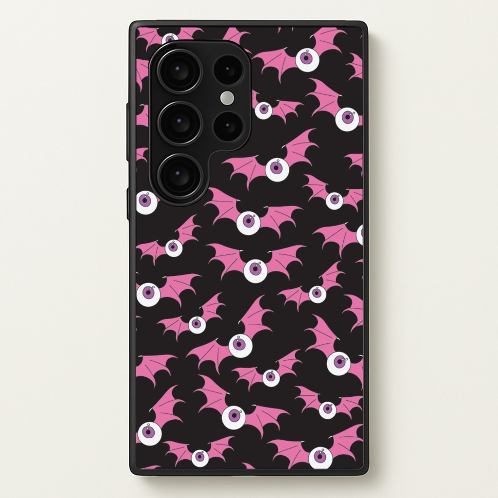 Bat Eye Pattern - Halloween Phone Case for Galaxy S24 Ultra