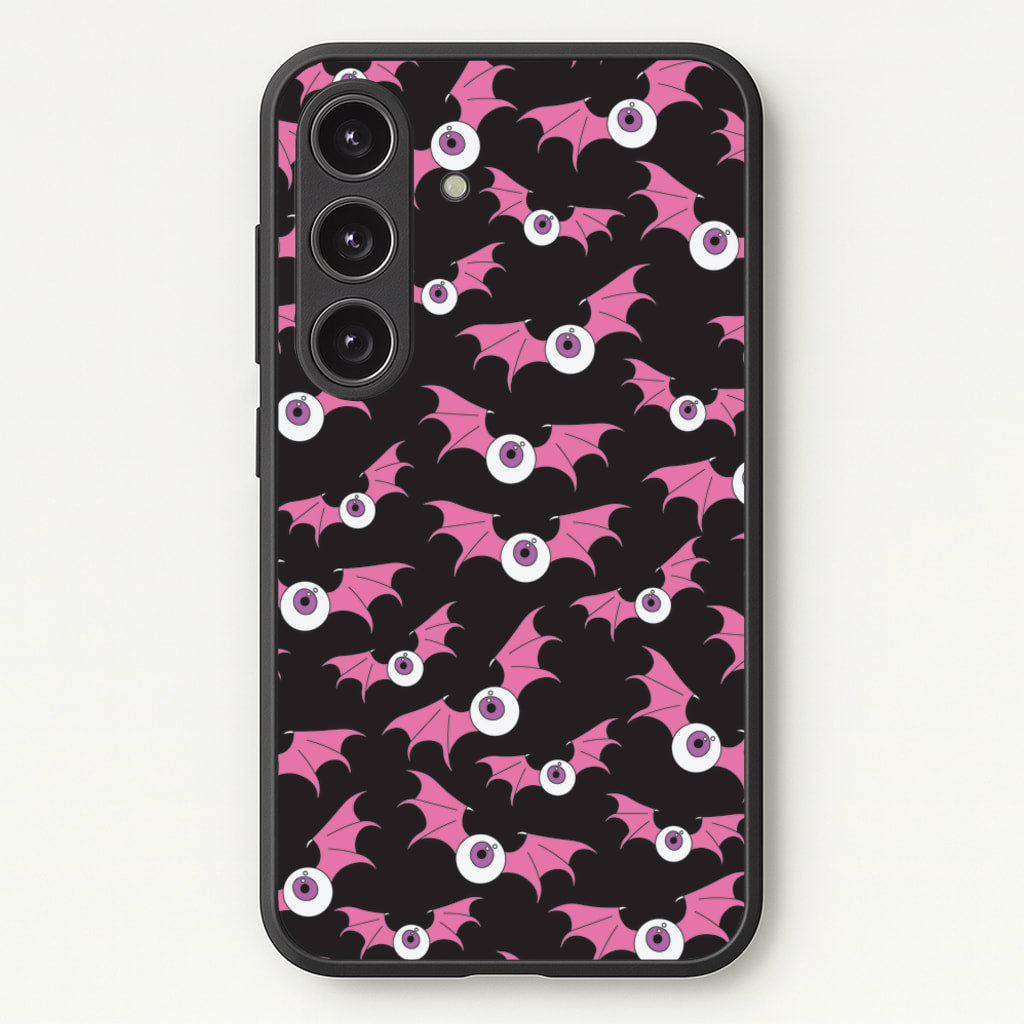 Bat Eye Pattern - Halloween Phone Case for Galaxy S24