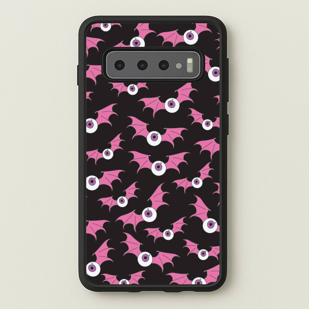 Bat Eye Pattern - Halloween Phone Case for Galaxy S10 Plus