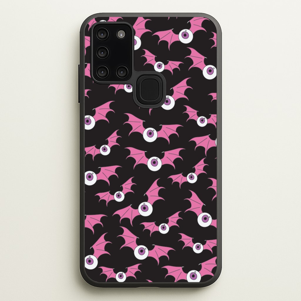 Bat Eye Pattern - Halloween Phone Case for Galaxy A21s