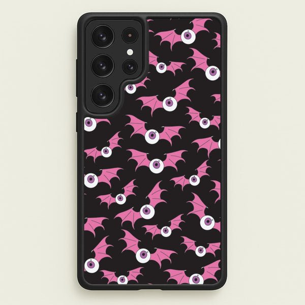 Bat Eye Pattern - Halloween Phone Case for Galaxy S23 Ultra