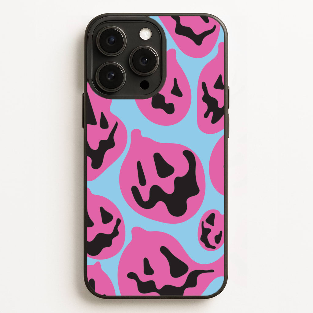 Pumpkin Blue Pattern - Halloween Phone Case for iPhone 16 Pro Max