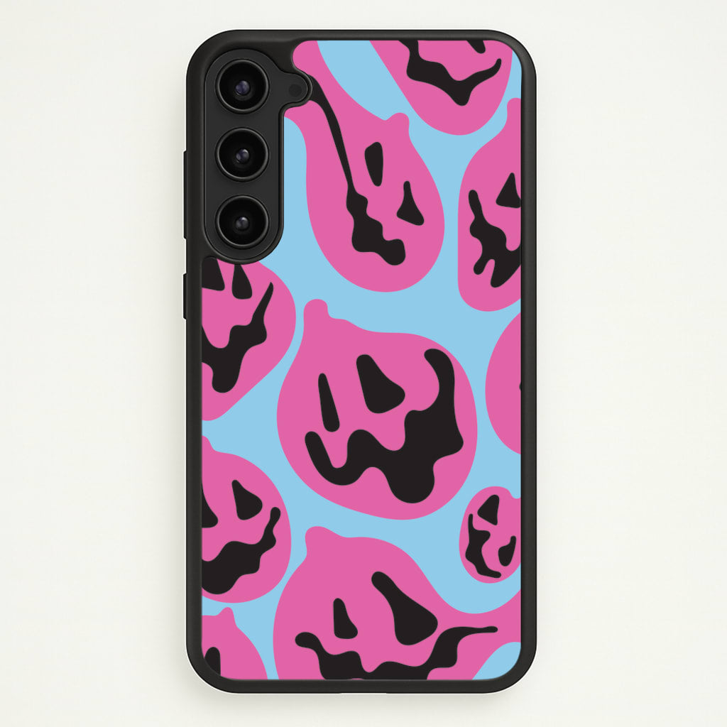 Pumpkin Blue Pattern - Halloween Phone Case for Galaxy S23