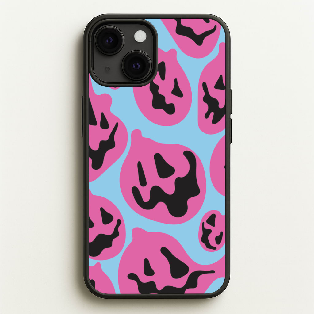 Pumpkin Blue Pattern - Halloween Phone Case for iPhone 13 Mini