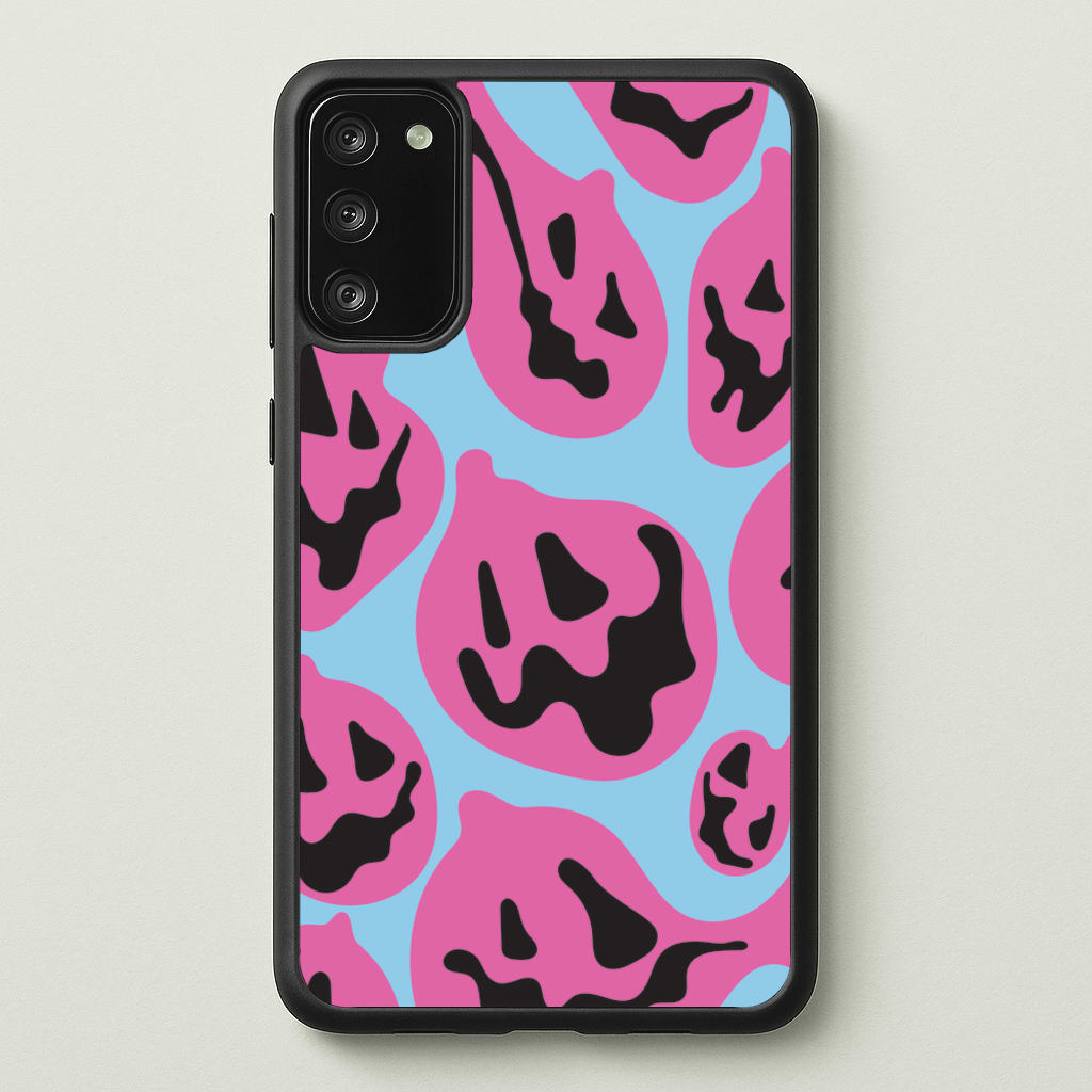 Pumpkin Blue Pattern - Halloween Phone Case for Galaxy A41