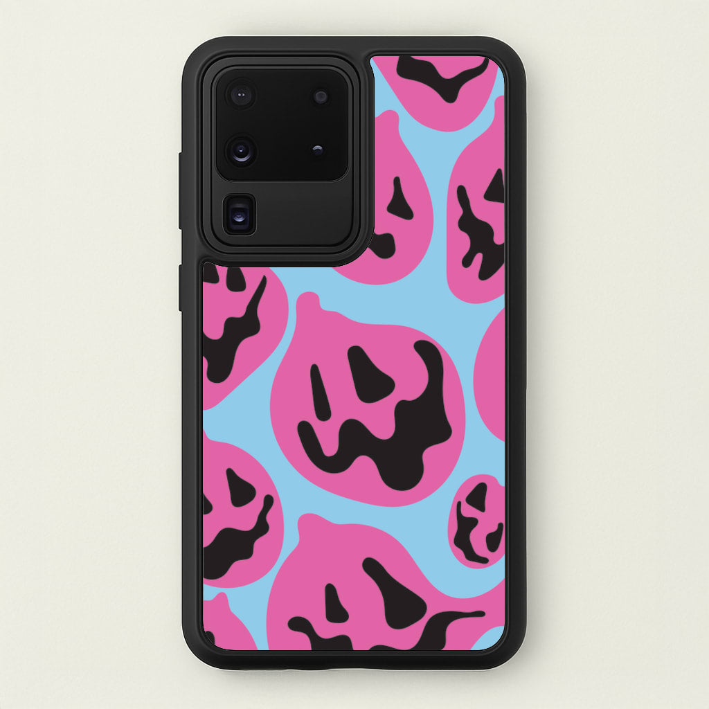 Pumpkin Blue Pattern - Halloween Phone Case for Galaxy S20 Ultra