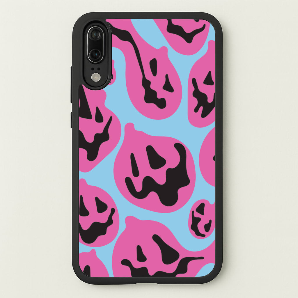 Pumpkin Blue Pattern - Halloween Phone Case for Huawei P20