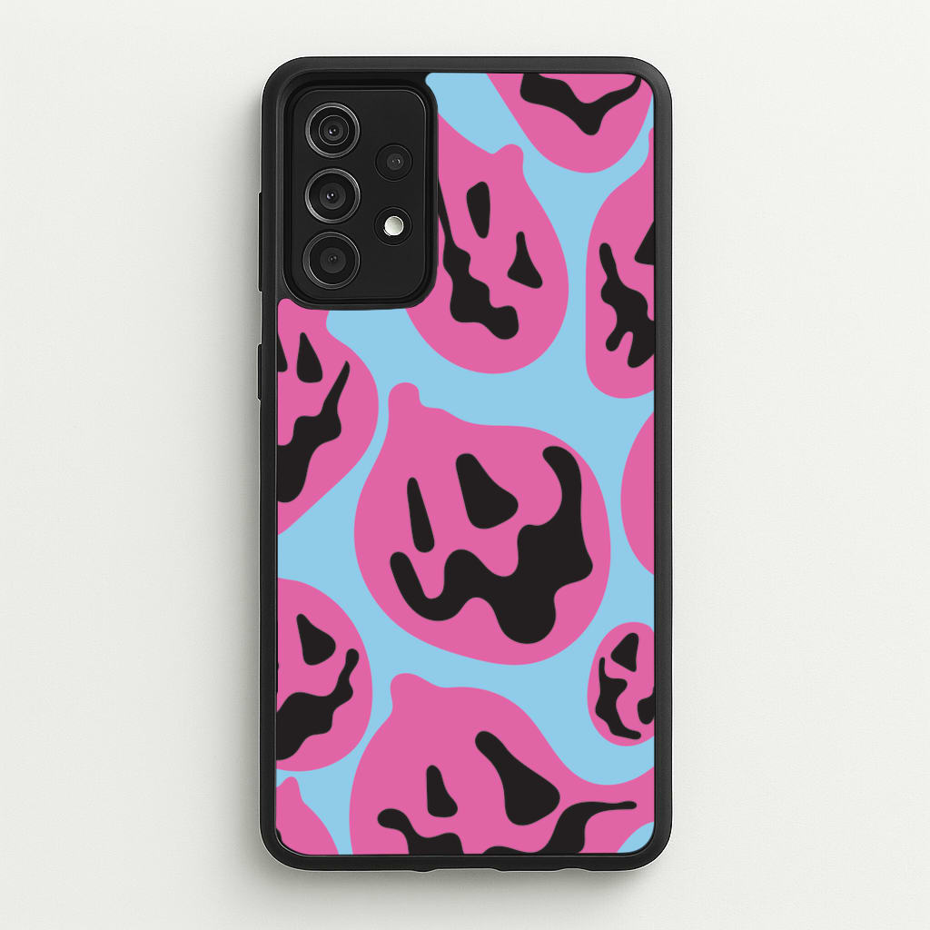 Pumpkin Blue Pattern - Halloween Phone Case for Galaxy A52 / A52s