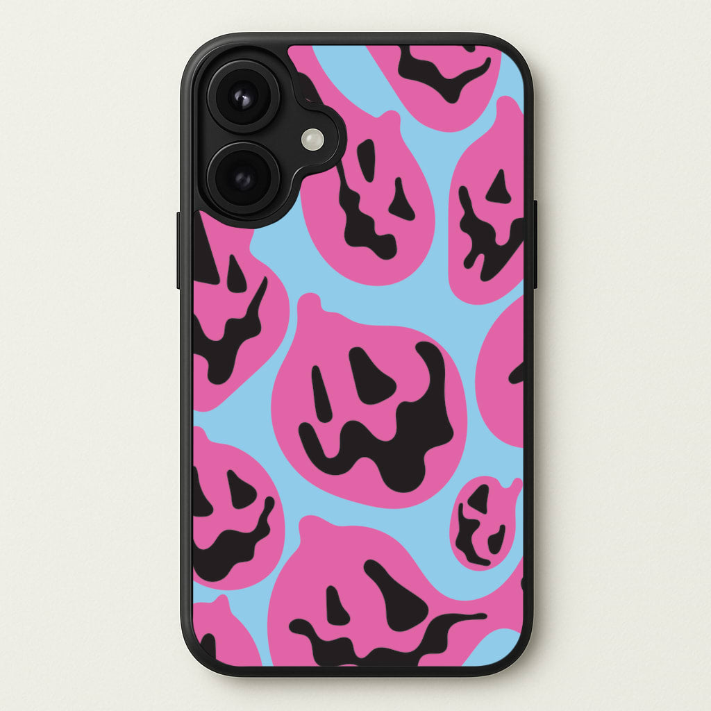 Pumpkin Blue Pattern Phone Case for iPhone 17