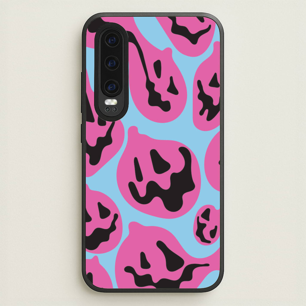 Pumpkin Blue Pattern - Halloween Phone Case for Huawei P30