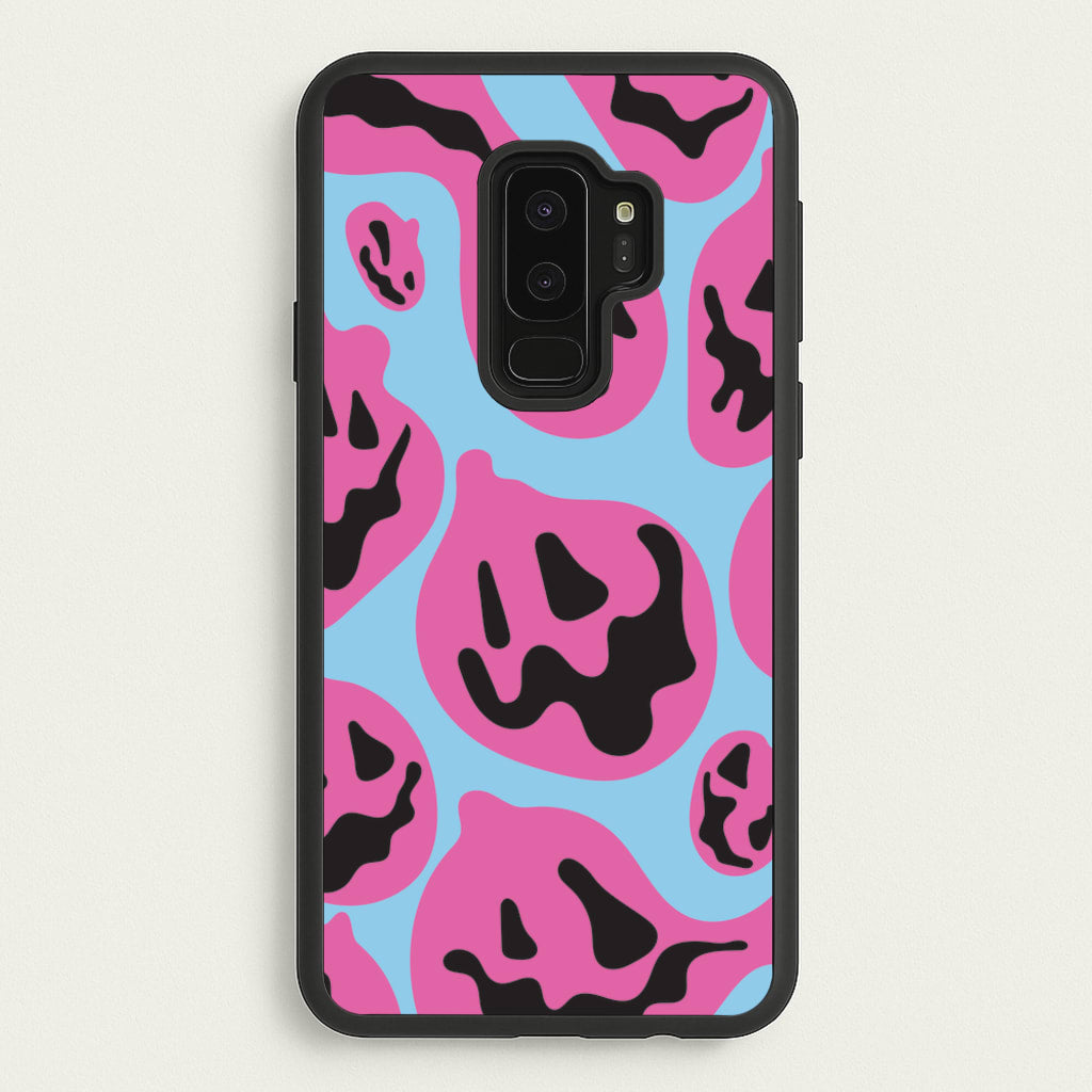 Pumpkin Blue Pattern - Halloween Phone Case for Galaxy S9 Plus