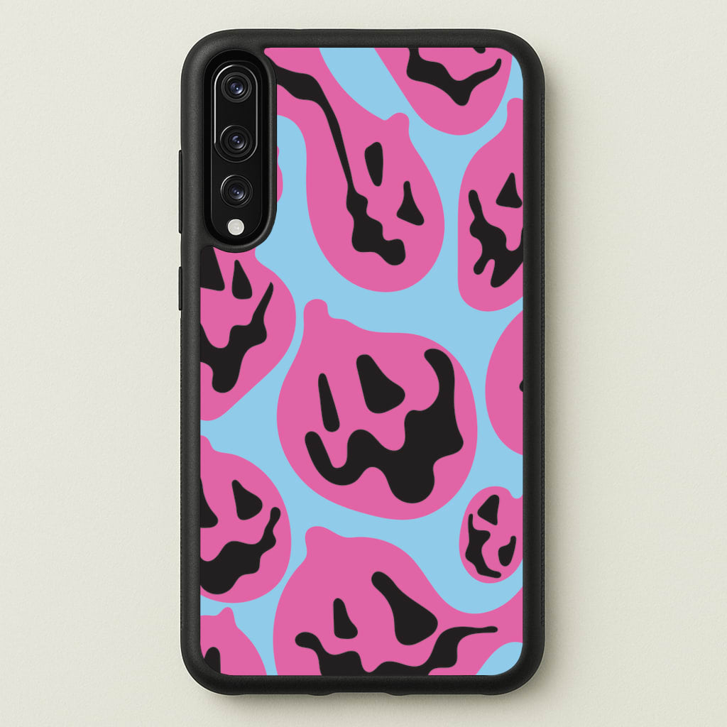 Pumpkin Blue Pattern - Halloween Phone Case for Huawei P20 Pro