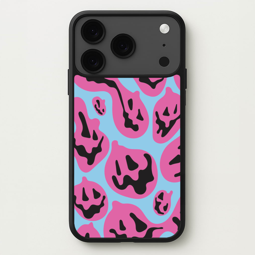 Pumpkin Blue Pattern Phone Case for iPhone 17 Pro