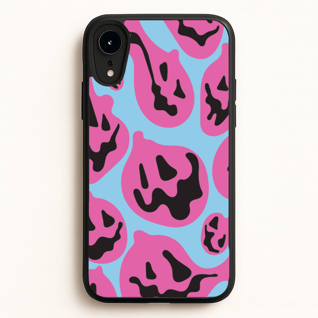 Pumpkin Blue Pattern - Halloween Phone Case for iPhone XR