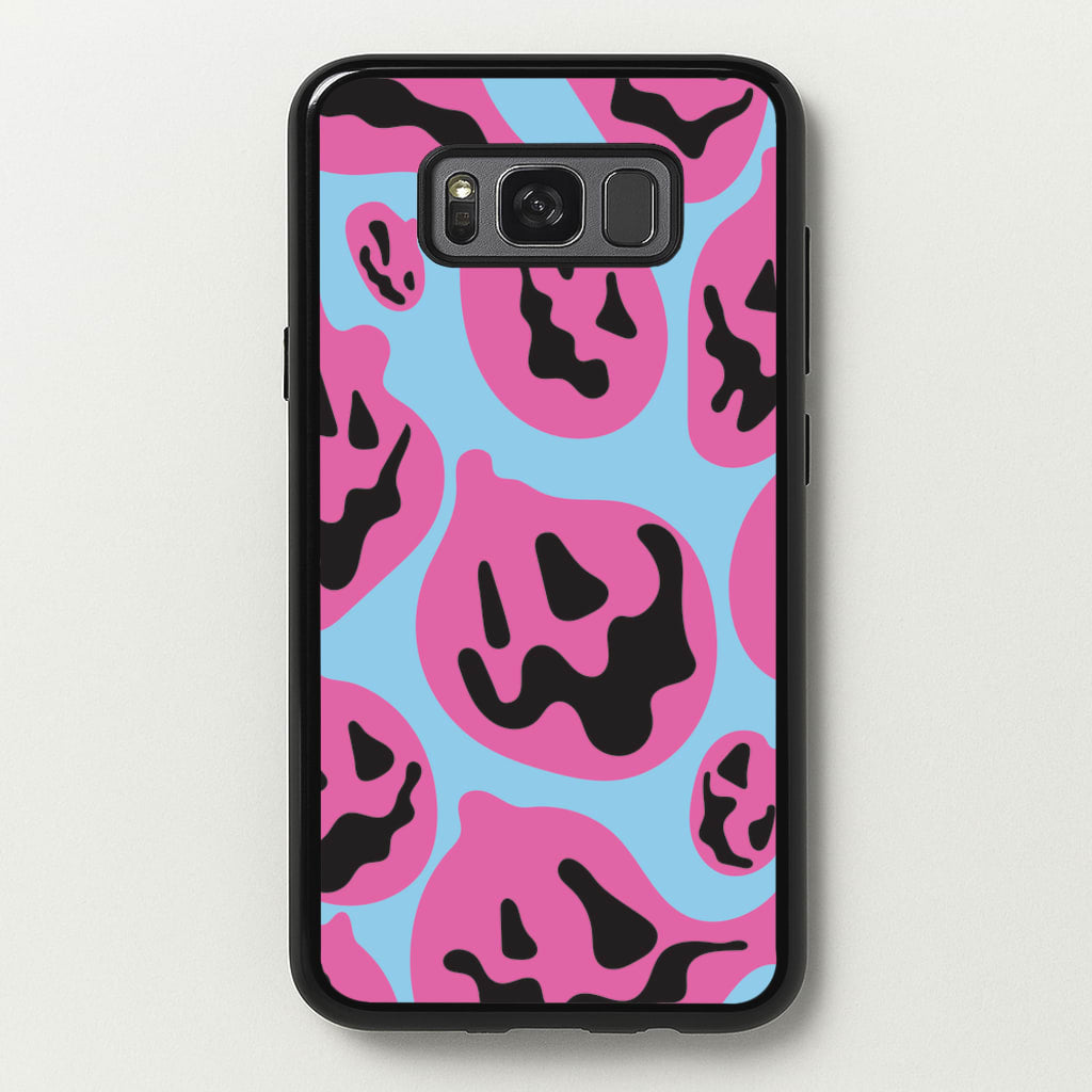 Pumpkin Blue Pattern - Halloween Phone Case for Galaxy S8