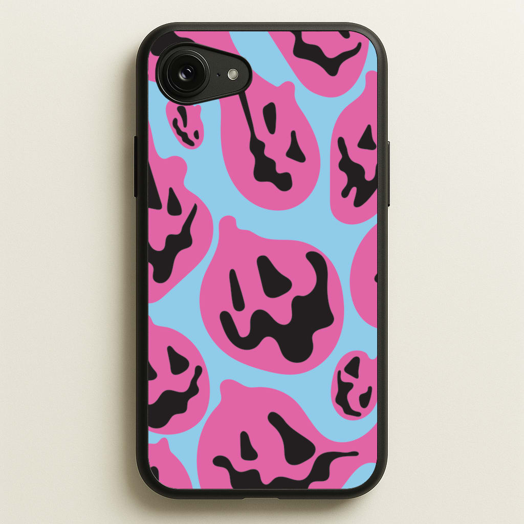 Pumpkin Blue Pattern - Halloween Phone Case for iPhone 16e