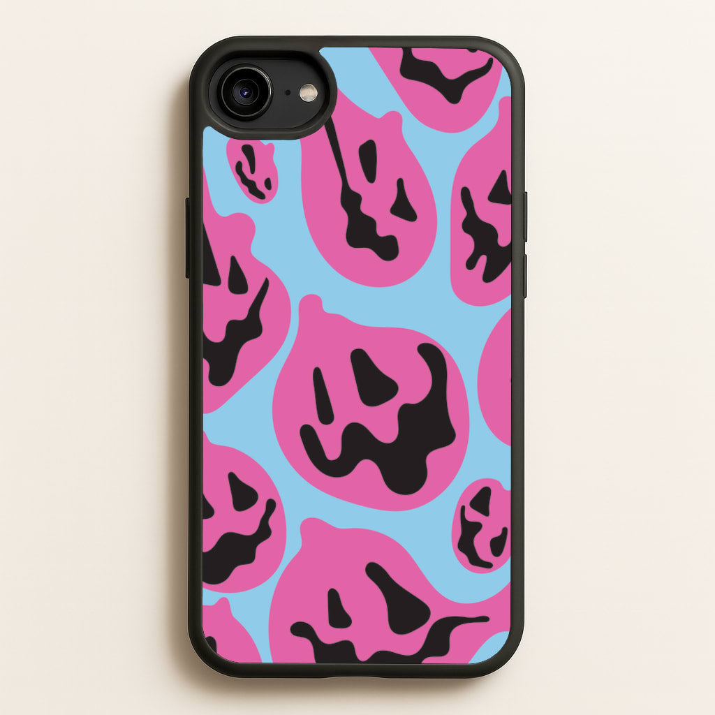 Pumpkin Blue Pattern - Halloween Phone Case for iPhone 6 / 7 / 8 / SE