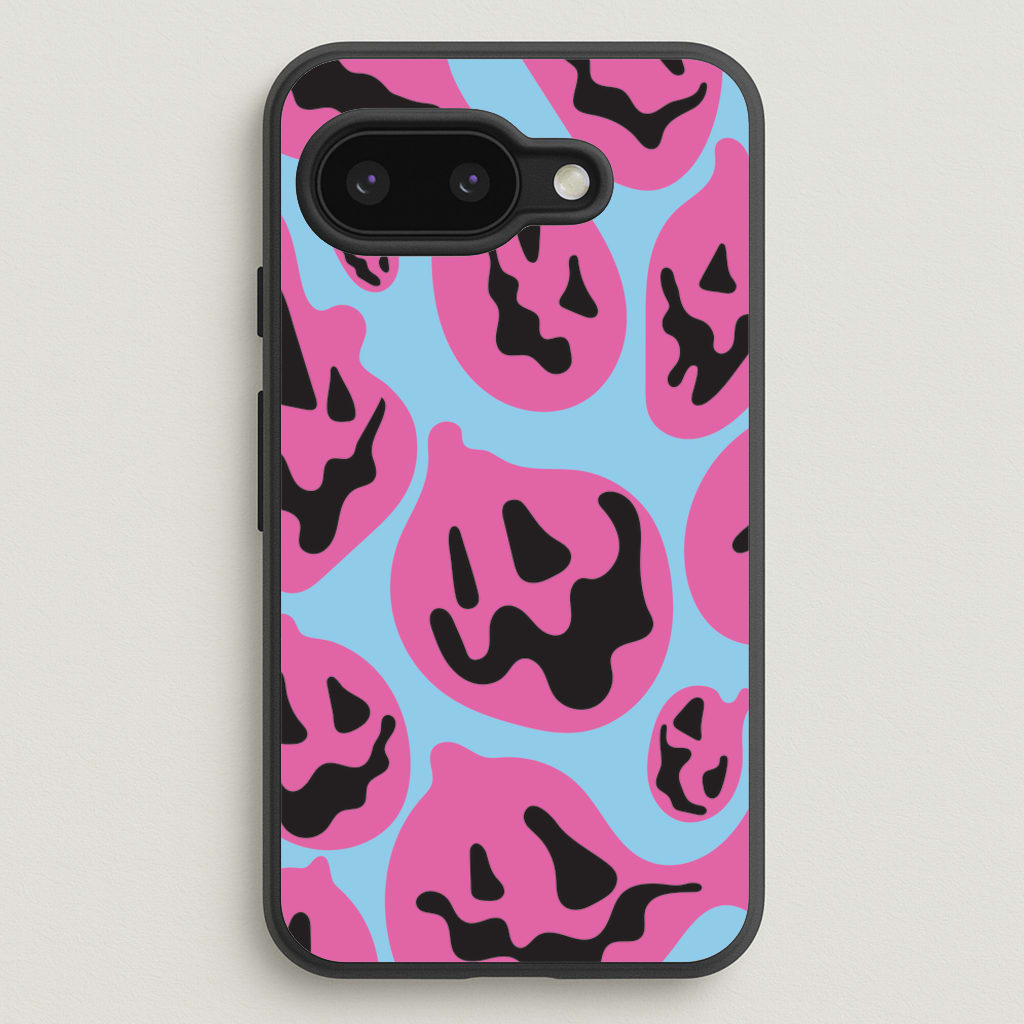 Pumpkin Blue Pattern - Halloween Phone Case for Google Pixel 9a