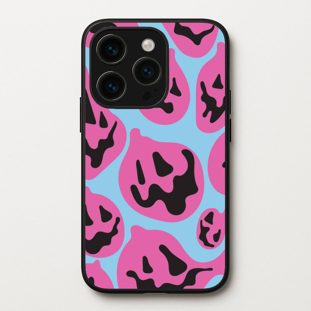 Pumpkin Blue Pattern - Halloween Phone Case for iPhone 15 Pro
