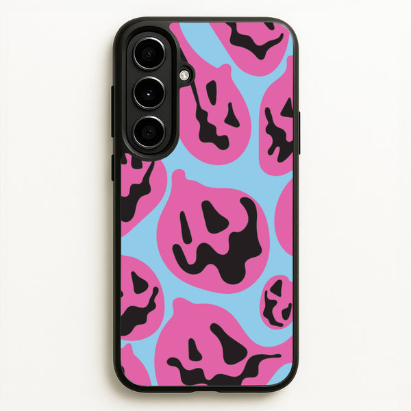 Pumpkin Blue Pattern - Halloween Phone Case for Galaxy A56