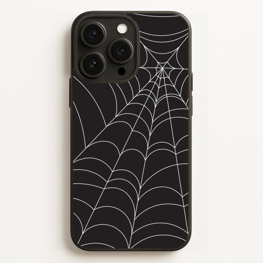 Black Cobwebs Pattern - Halloween Phone Case for iPhone 16 Pro Max