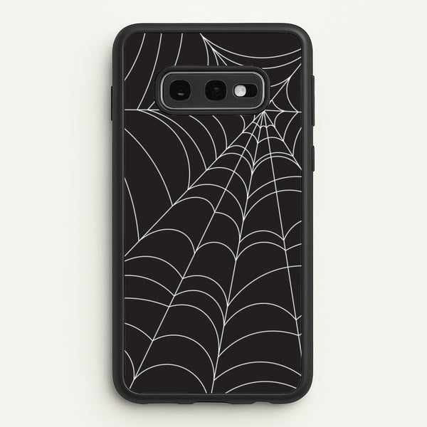 Black Cobwebs Pattern - Halloween Phone Case for Galaxy S10e