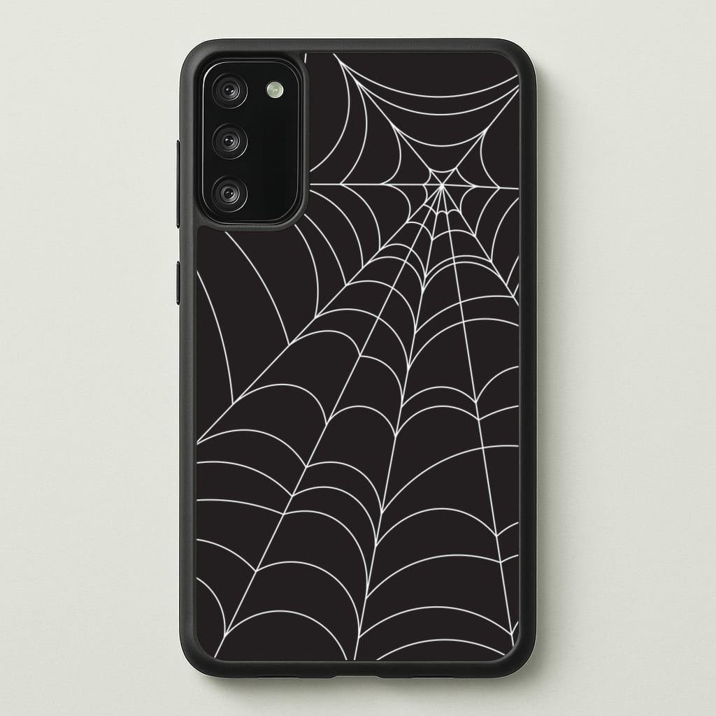 Black Cobwebs Pattern - Halloween Phone Case for Galaxy S20