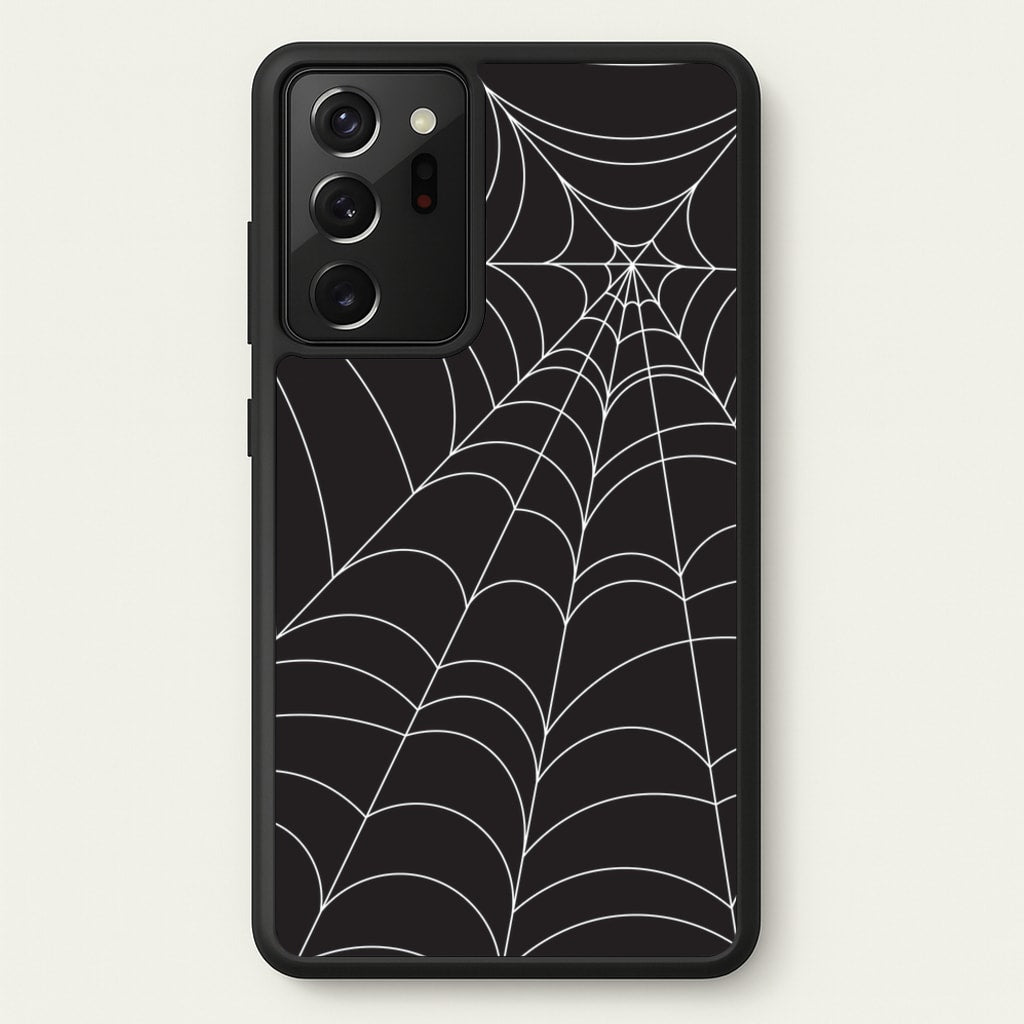 Black Cobwebs Pattern - Halloween Phone Case for Galaxy Note 20 Ultra