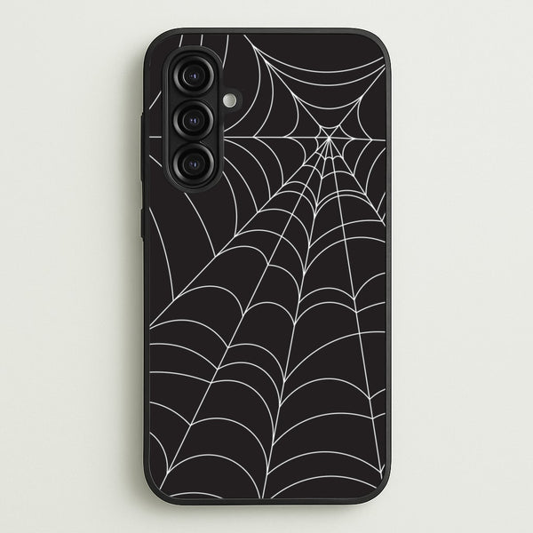Black Cobwebs Pattern - Halloween Phone Case for Galaxy A16