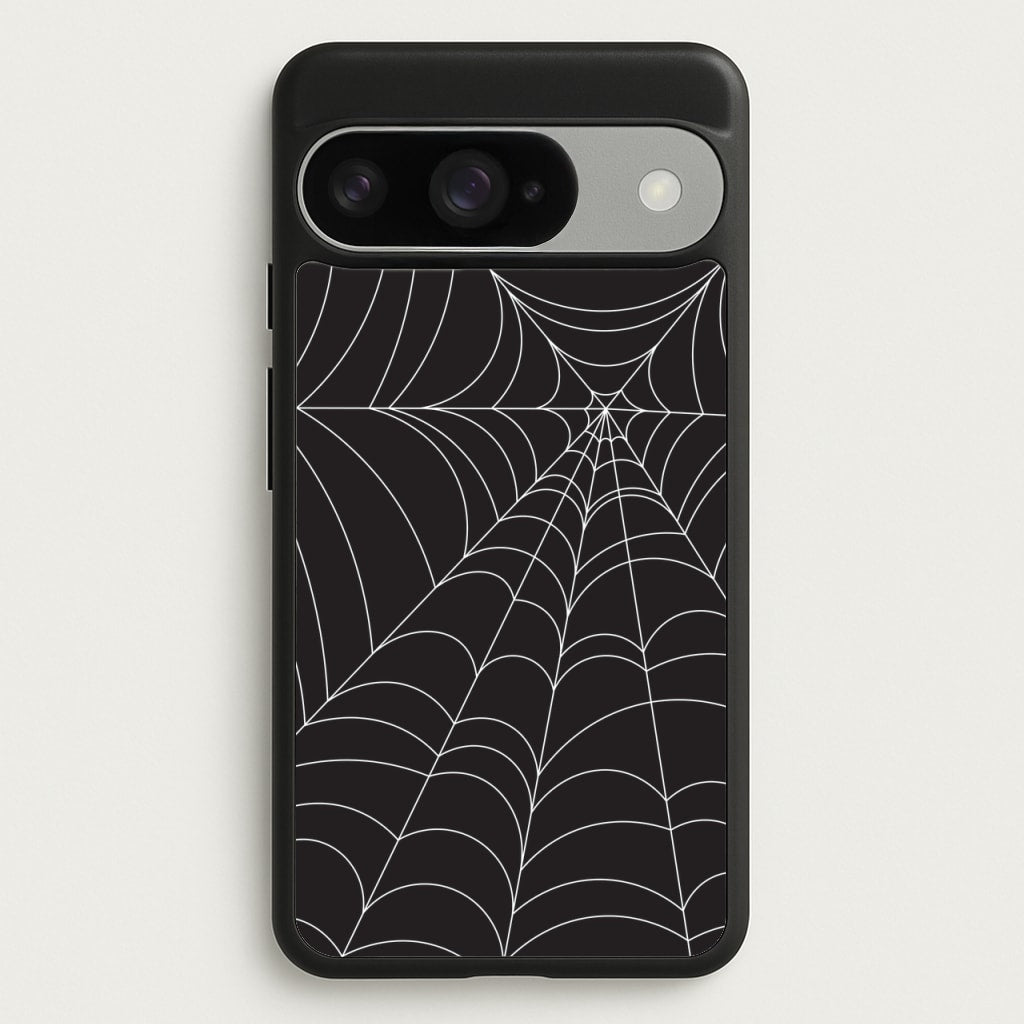 Black Cobwebs Pattern Phone Case for Google Pixel 10 / 10 Pro