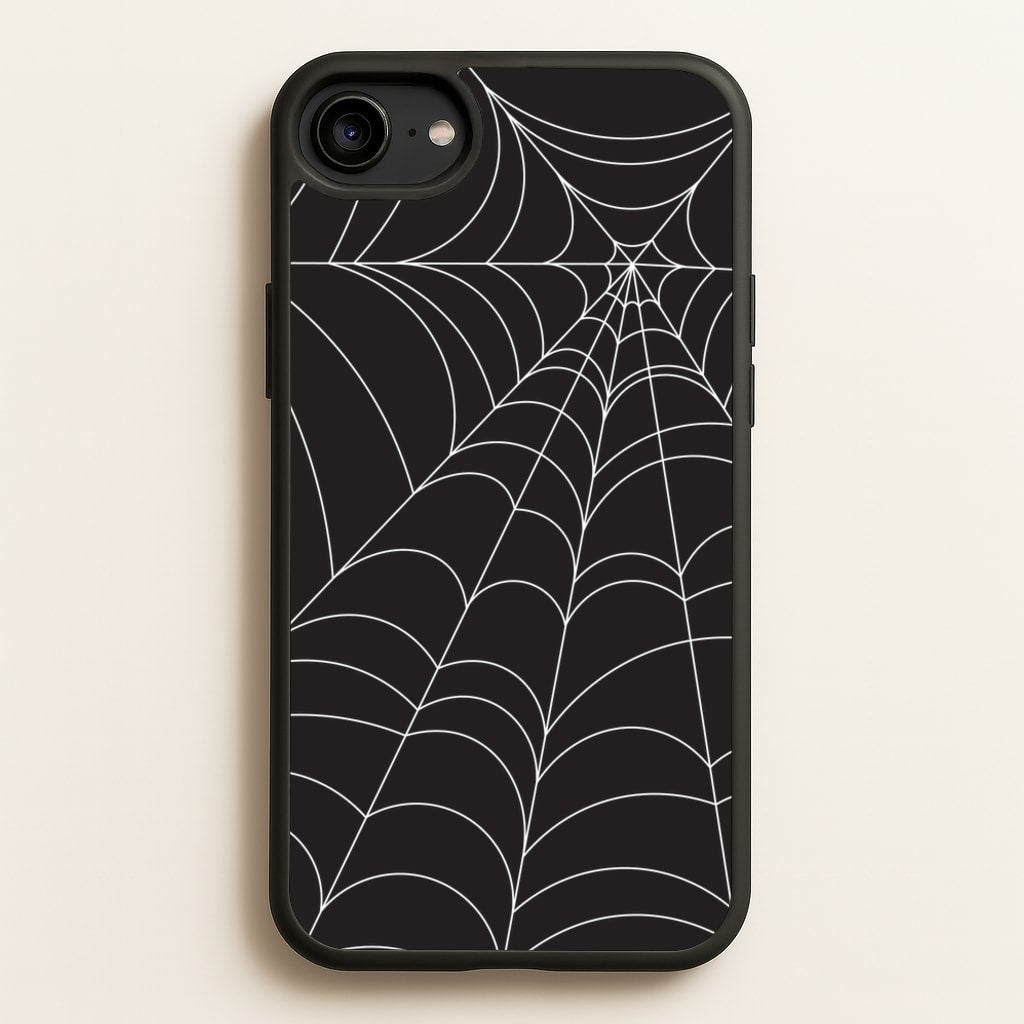 Black Cobwebs Pattern - Halloween Phone Case for iPhone 6 / 7 / 8 / SE