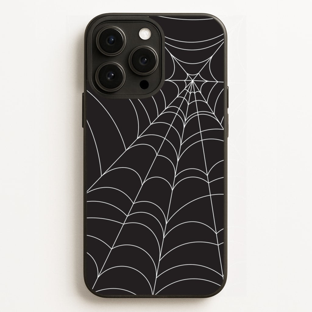 Black Cobwebs Pattern - Halloween Phone Case for iPhone 12 Pro Max