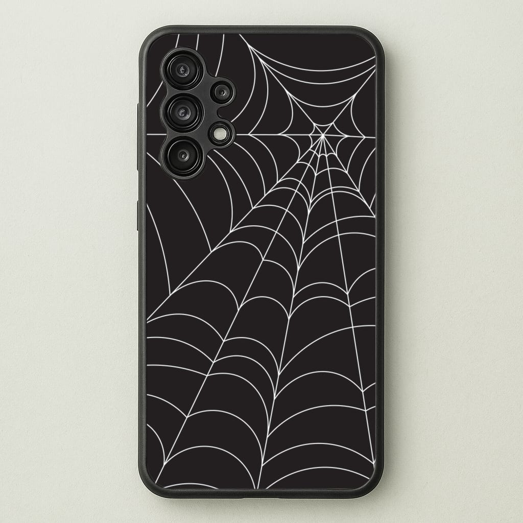 Black Cobwebs Pattern - Halloween Phone Case for Galaxy A13