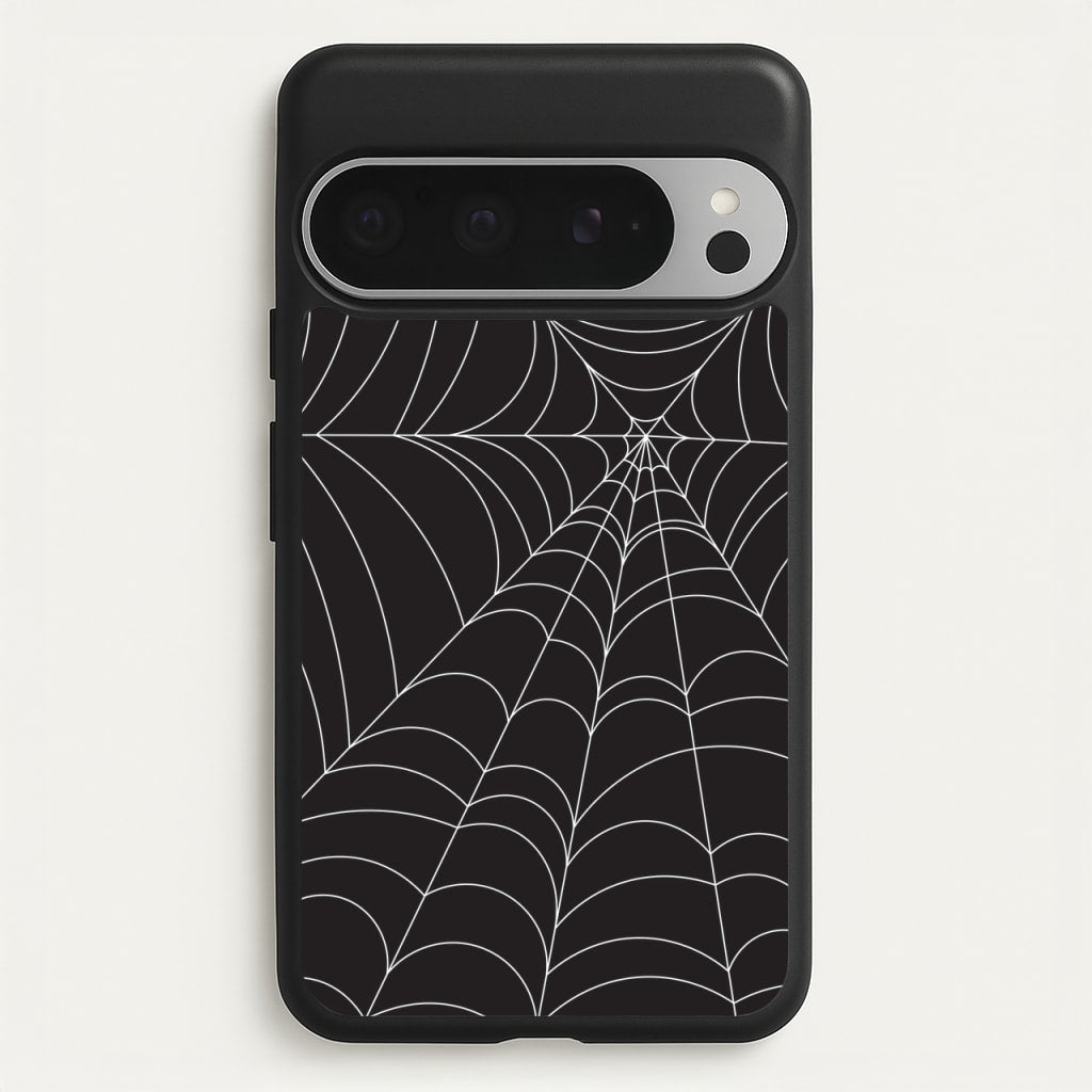 Black Cobwebs Pattern - Halloween Phone Case for Google Pixel 9 Pro XL