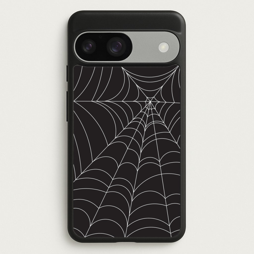 Black Cobwebs Pattern - Halloween Phone Case for Google Pixel 9 / 9 Pro