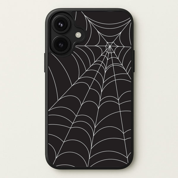 Black Cobwebs Pattern Phone Case for iPhone 17