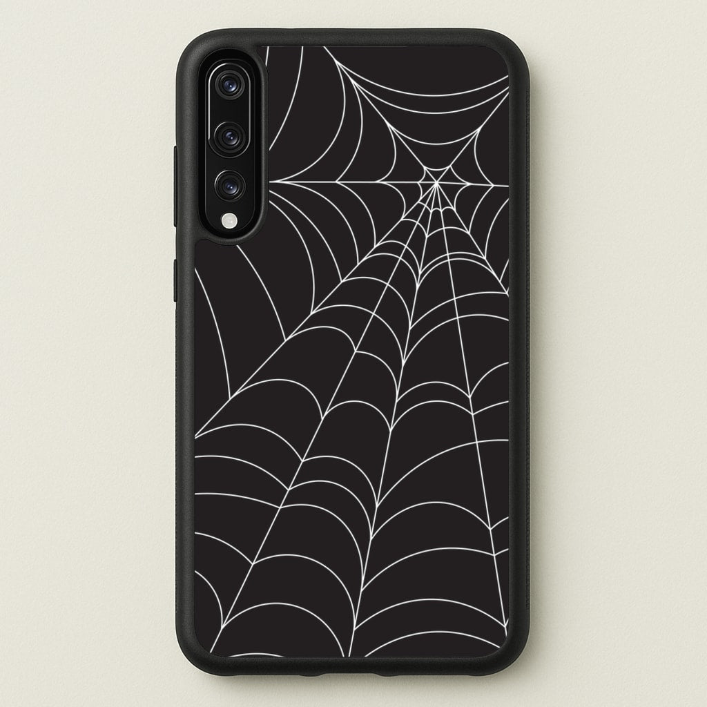 Black Cobwebs Pattern - Halloween Phone Case for Huawei P20 Pro